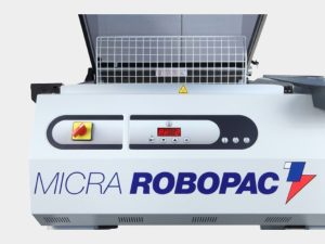 Panneau de contrôle de la machine de mise sous film ROBOPAC modèle MICRA