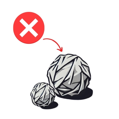 Schéma de deux boules de films de palettisation après dépose d'un banderolage de palette